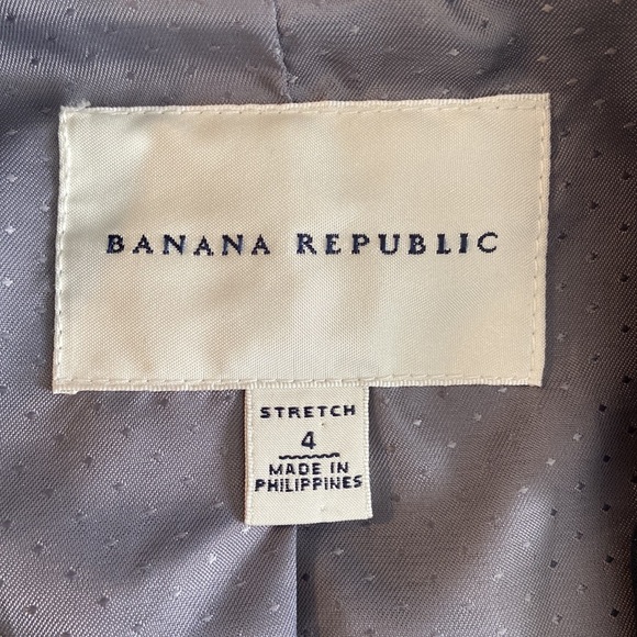 Banana Republic Size 4 Black Single Breasted Stretch Workwear Blazer Jacket 4905 - Picture 5 of 6